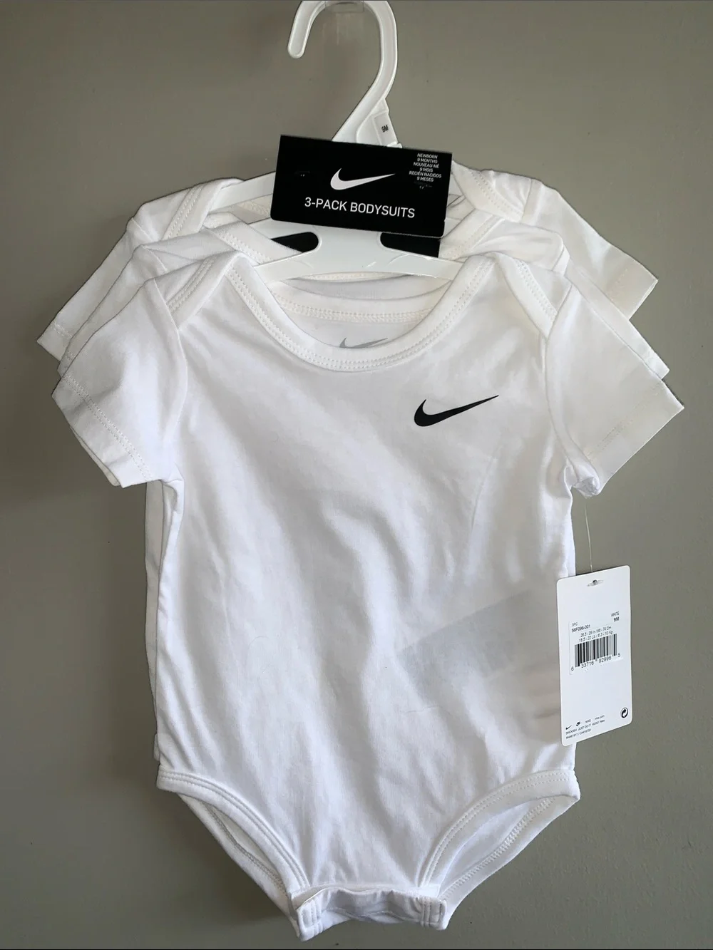 Nike White Baby One-Piece Bodysuit - 3-Pack